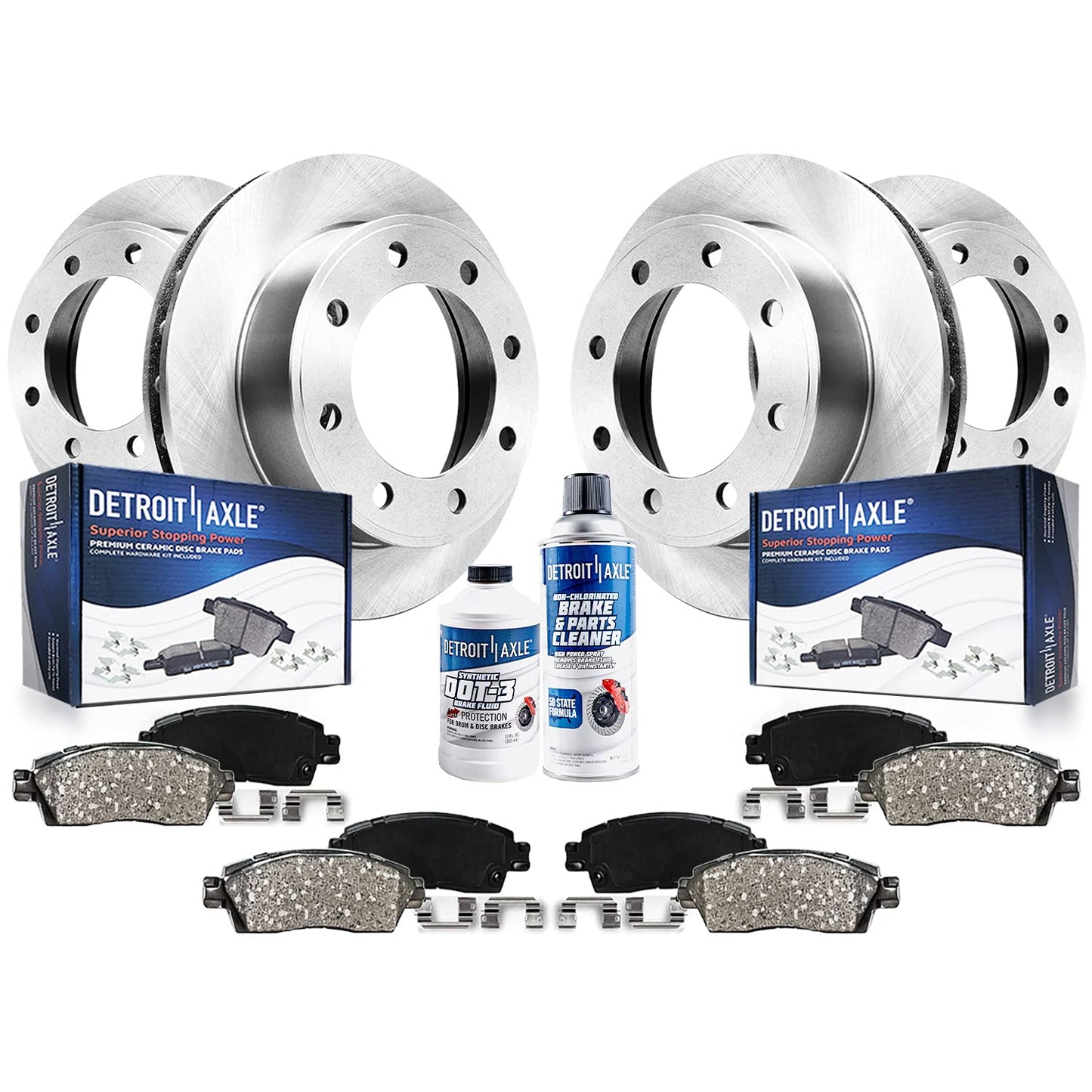 Detroit Axle - Brake Kit for 2003-2010 Chevy GMC Express Savana 2500, 2005 Savana 3500, 2006-2008 2011-2014 Express Savana 3500,